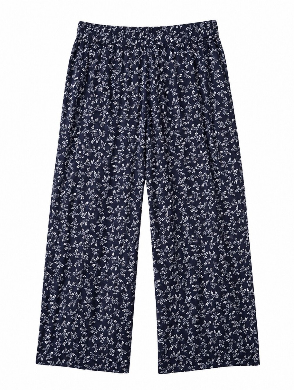 Ashley Blue Navy Floral Wide Leg Pants